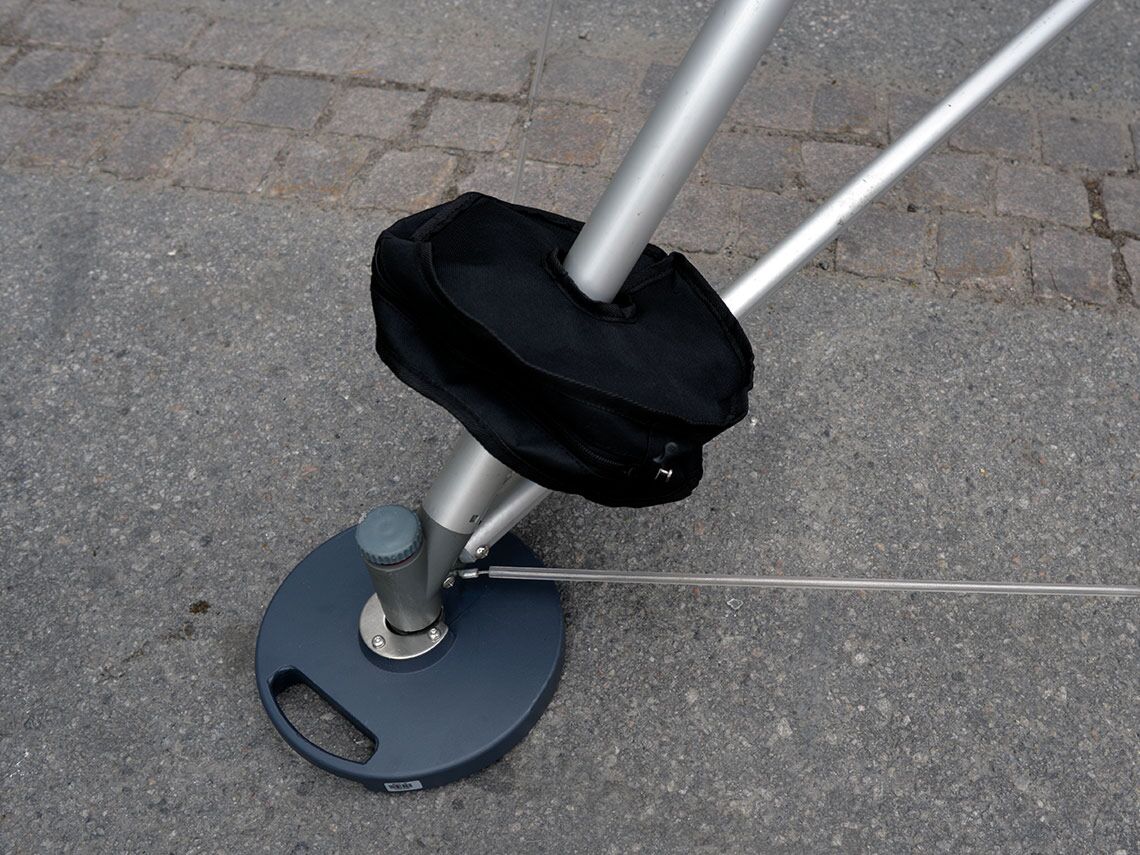 Sandsäckar som vikt för 7,6 m