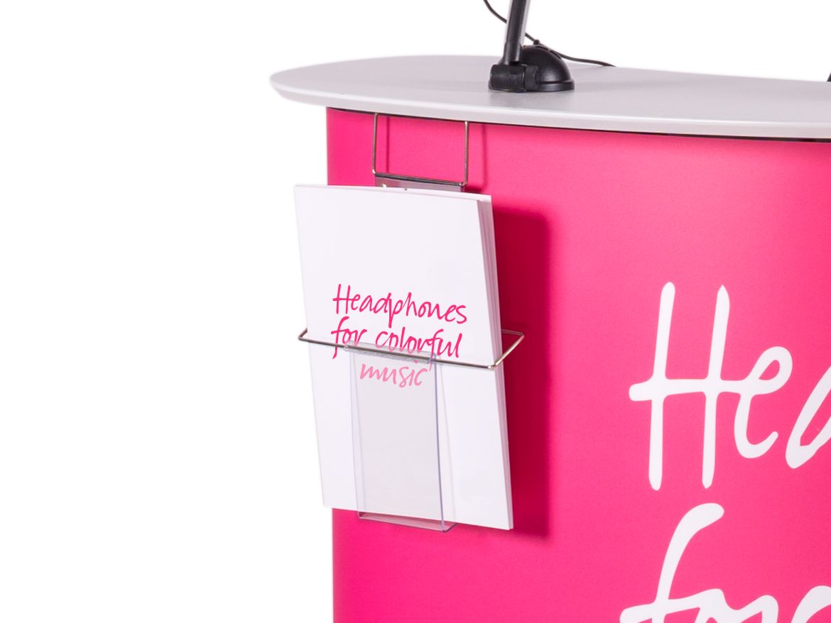 Use one or several brochure pockets