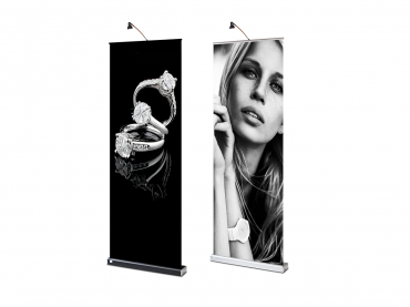 Details about   EXPAND MEDIA QuickScreen Retractable Display Roll Up Banner with Travel Case 